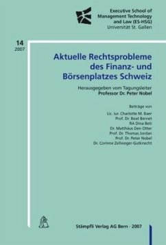 Cover Aktuelle Rechtsprobleme des Finanz- und Börsenplatzes Schweiz