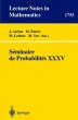 Seminaire de Probabilites XXXV - Bild 1