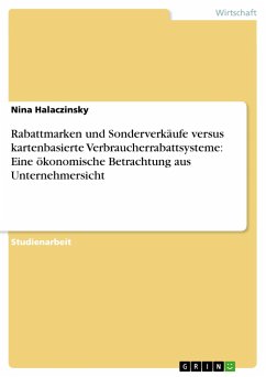 Rabattmarken und Sonderverkäufe versus kartenbasierte Verbraucherrabattsysteme: Eine ökonomische Betrachtung aus Unternehmersicht - Halaczinsky, Nina