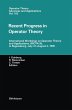Recent Progress in Operator Theory - Bild 1