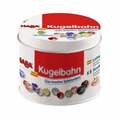 HABA 3528 - Kugelbahn Murmeldose, 36 Glasmurmeln