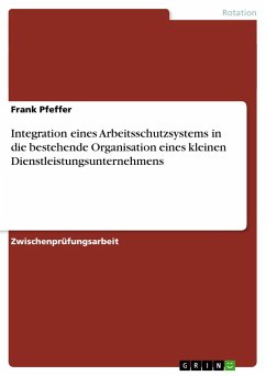 Integration eines Arbeitsschutzsystems in die bestehende Organisation eines kleinen Dienstleistungsunternehmens - Pfeffer, Frank