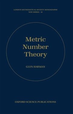 Metric Number Theory - Harman, Glyn