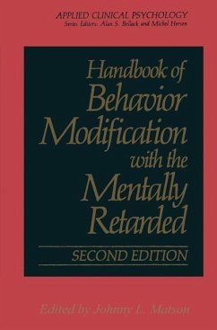 Handbook of Behavior Modification with the Mentally Retarded - Matson, Johnny L. (Hrsg.)
