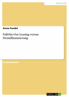 Full-Pay-Out Leasing versus Fremdfinanzierung - Fendel, Anna