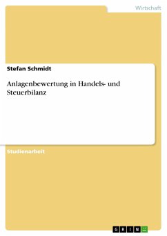 Anlagenbewertung in Handels- und Steuerbilanz - Schmidt, Stefan