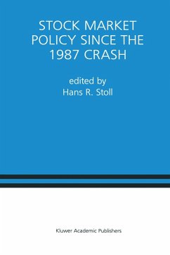 Stock Market Policy Since the 1987 Crash - Stoll, Hans R. (Hrsg.)