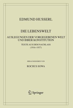Die Lebenswelt - Husserl, Edmund