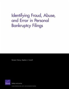 Identifying Fraud, Abuse, and Error in Personal Bankruptcy Filings - Clancy, Noreen; Carroll, Stephen J