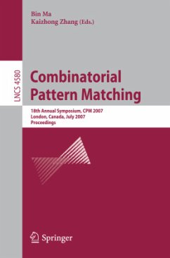 Combinatorial Pattern Matching - Ma, Bin (Volume ed.) / Zhang, Kaizhong