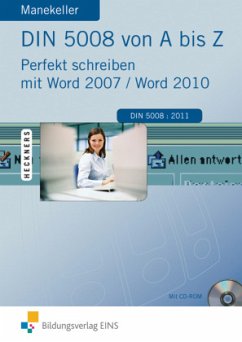 DIN 5008 von A bis Z, m. CD-ROM - Manekeller, Frank W.