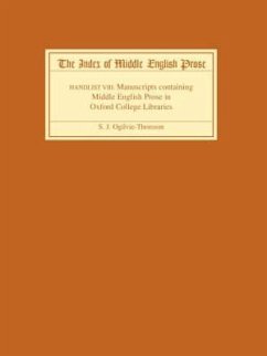 The Index of Middle English Prose - Ogilvie-Thomson, Sarah