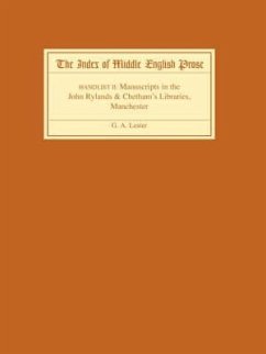 The Index of Middle English Prose: Handlist II - National Society for Mentally Handicapped Children