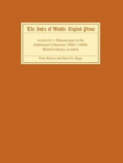 The Index of Middle English Prose, Handlist V - Brown, Peter; Higgs, Elton D