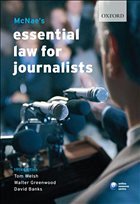 McNae's Essential Law for Journalists - Welsh, Tom / Greenwood, Walter / Banks, David