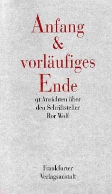 Cover Anfang und vorläufiges Ende (Broschiert)