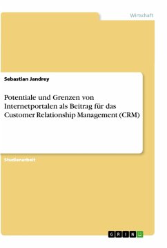 Potentiale und Grenzen von Internetportalen als Beitrag für das Customer Relationship Management (CRM)