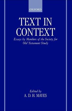 Text in Context - Mayes, A. D. H. (ed.)