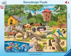 Ravensburger 06777 - Im Streichelzoo, Rahmenpuzzle 47 Teile