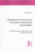 Strategische Planung und Kontrolle an deutschen Universitäten