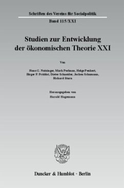 Studien zur Entwicklung der ökonomischen Theorie - Hagemann, Harald (Hrsg.)