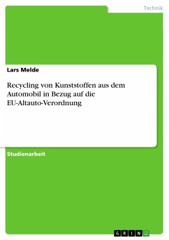 Recycling von Kunststoffen aus dem Automobil in Bezug auf die EU-Altauto-Verordnung - Melde, Lars