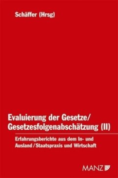 Cover Evaluierung der Gesetze / Gesetzesfolgenabschätzung
