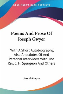 Poems And Prose Of Joseph Gwyer