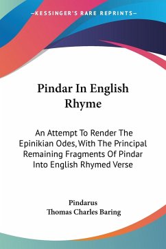 Pindar In English Rhyme