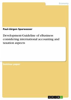 Development-Guideline of eBusiness considering international accounting and taxation aspects