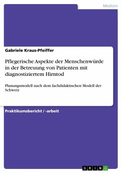 Pflegerische Aspekte der Menschenwürde in der Betreuung von Patienten mit diagnostiziertem Hirntod - Kraus-Pfeiffer, Gabriele