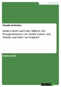 Emilia Galotti und Luise Millerin. Die Protagonistinnen von 'Emilia Galotti' und 'Kabale und Liebe' im Vergleich - Kollschen, Claudia