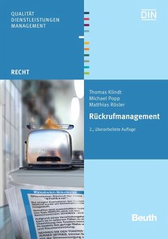 Rückrufmanagement - Klindt, Th. / Popp, M. / Rösler, M.