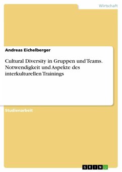 Cultural Diversity in Gruppen und Teams. Notwendigkeit und Aspekte des interkulturellen Trainings - Eichelberger, Andreas