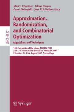 Approximation, Randomization, and Combinatorial Optimization. Algorithms and Techniques - Charikar, Moses / Jansen, Klaus / Reingold, Omer / Rolim, José D.P. (eds.)