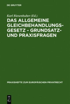 Das Allgemeine Gleichbehandlungsgesetz - Grundsatz- und Praxisfragen - Riesenhuber, Karl (Hrsg.)