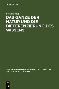 Cover Das Ganze der Natur und die Differenzierung des Wissens