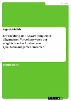 Entwicklung und Anwendung einer allgemeinen Vorgehensweise zur vergleichenden Analyse von Qualitätsmanagementansätzen - Schädlich, Ingo