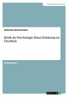 Cover Kritik der Psychologie: Klaus Holzkamp im Überblick