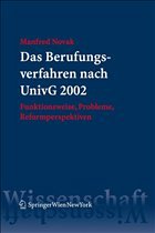 Cover Das Berufungsverfahren nach UnivG 2002