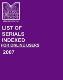 List of Serials Indexed for Online Users