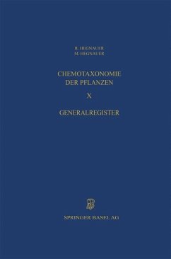 Chemotaxonomie der Pflanzen - Hegnauer, R.