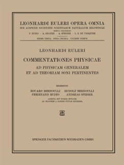 Commentationes Physicae Ad Physicam Generalem et ad Theoriam Soni Pertinentes - Euler, Leonhard