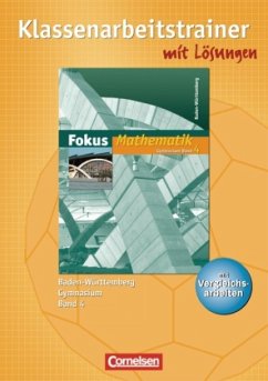 Cover 8. Schuljahr, Klassenarbeitstrainer mit Lösungen / Fokus Mathematik, Gymnasium Baden-Württemberg Bd.4