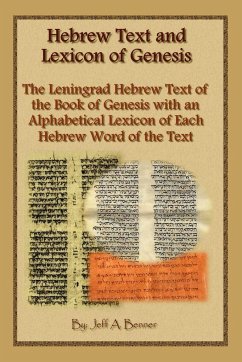 Hebrew Text and Lexicon of Genesis - Benner, Jeff A.