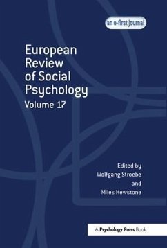 European Review of Social Psychology: Volume 17 - HEWSTONE, MILES / STROEBE, WOLFGANG (eds.)