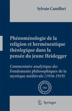 Phénoménologie de la religion et herméneutique théologique dans la pensée du jeune Heidegger - Camilleri, Sylvain