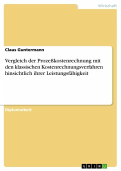 Vergleich der Prozeßkostenrechnung mit den klassischen Kostenrechnungsverfahren hinsichtlich ihrer Leistungsfähigkeit - Guntermann, Claus