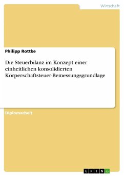Die Steuerbilanz im Konzept einer einheitlichen konsolidierten Körperschaftsteuer-Bemessungsgrundlage - Rottke, Philipp