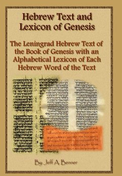 Hebrew Text and Lexicon of Genesis - Benner, Jeff A.